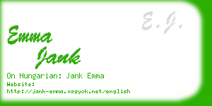 emma jank business card